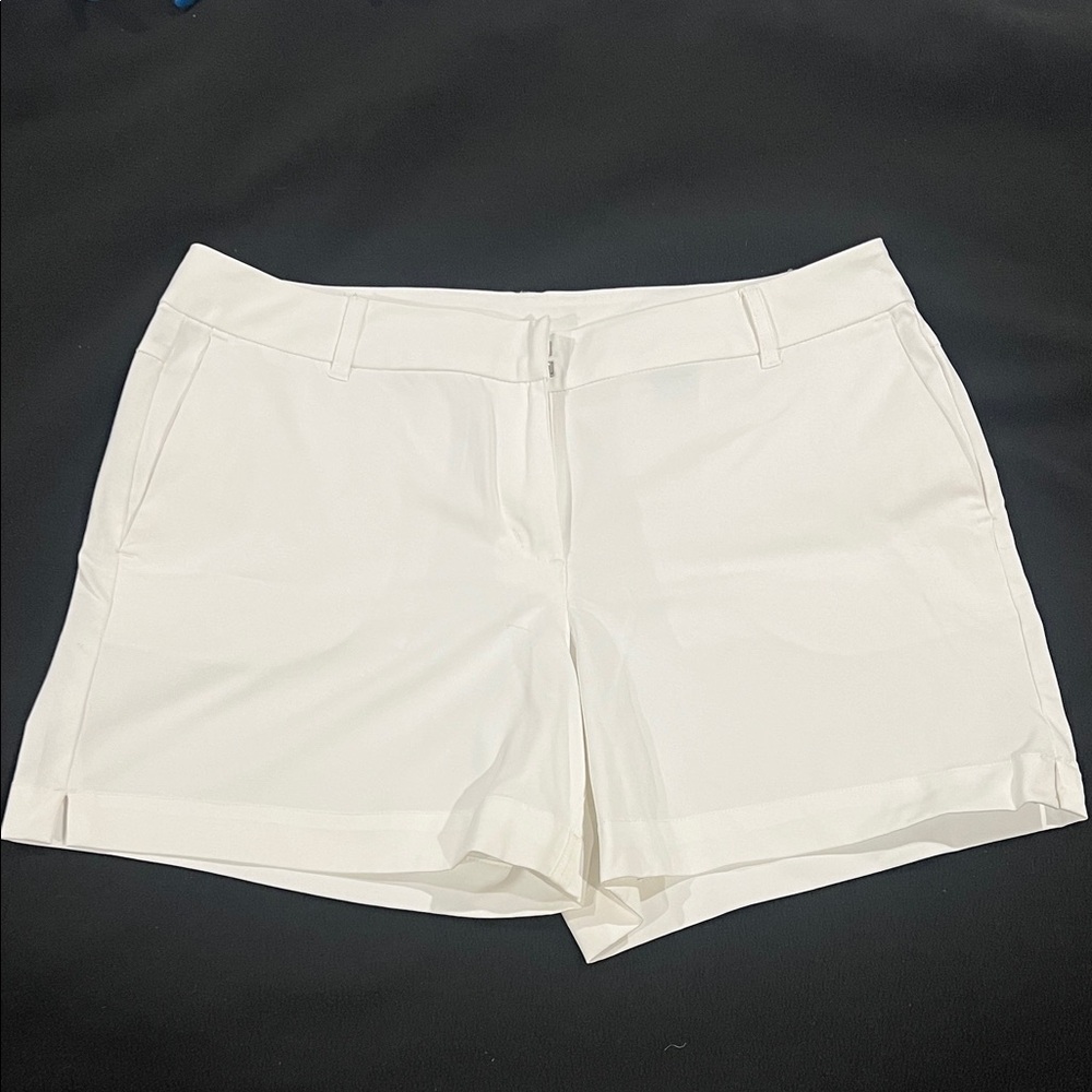 Elegant Women's White Athletic Shorts